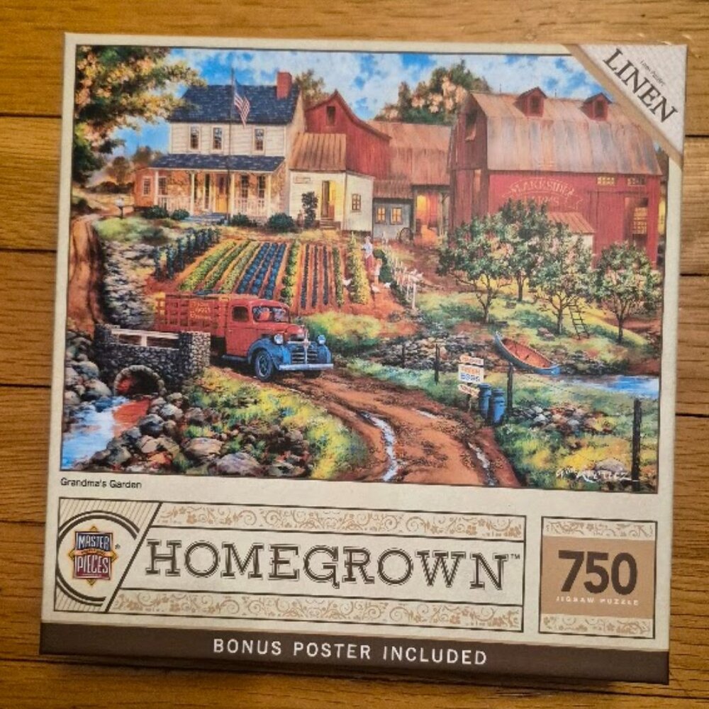 750 piece Jigsaw Puzzle--"Grandma's Garden" by Master Pieces.